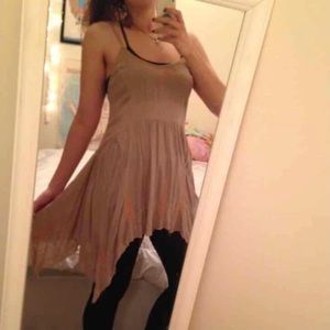 Free People Unfinished Hem Slip Dress